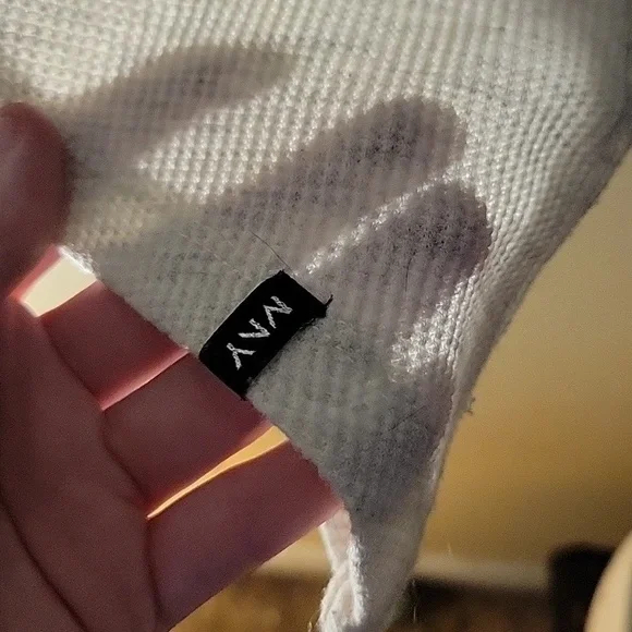 Marc New York Performance Draped Asymmetrical Thermal Tunic Top - White/Cream - Picture 5 of 6